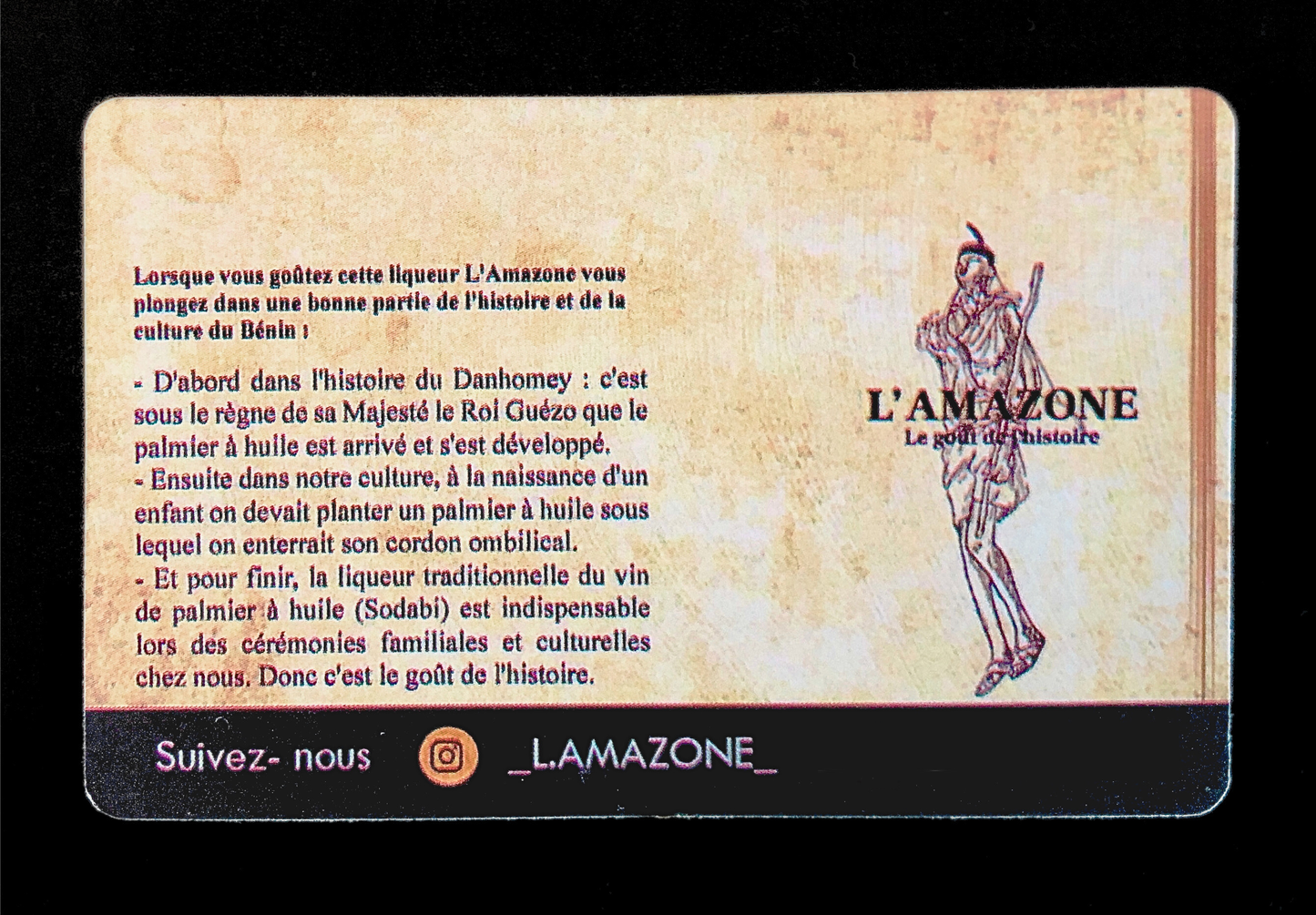 Carte personnalisée L'Amazone